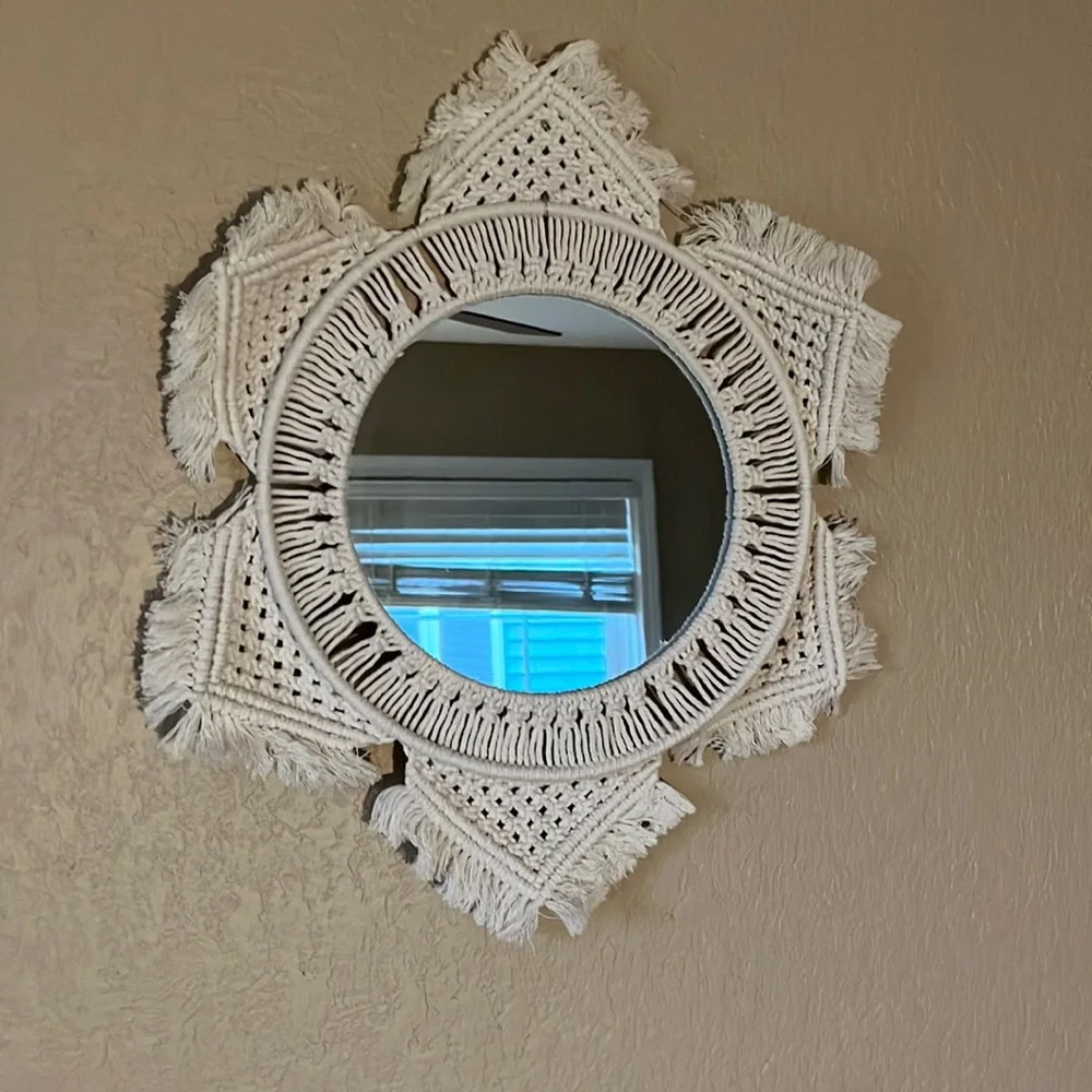 Macrame Mirror - Picture 1 of 2